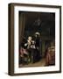 Cavalier in the Shop, 1660-Frans van Mieris the Elder-Framed Giclee Print