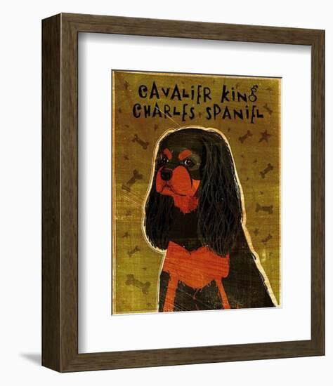 Cavalier King Charles (black and tan)-John Golden-Framed Art Print