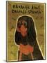 Cavalier King Charles (black and tan)-John W Golden-Mounted Giclee Print