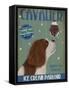 Cavalier King Charles, Brown White, Ice Cream-Fab Funky-Framed Stretched Canvas