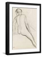 Cavalier nu-Edgar Degas-Framed Giclee Print