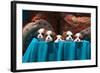 Cavalier Puppies Peeking Out of a Basket-Zandria Muench Beraldo-Framed Photographic Print