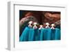 Cavalier Puppies Peeking Out of a Basket-Zandria Muench Beraldo-Framed Photographic Print