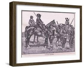 Cavalier Soldiers Ad 1645-Walter Stanley Paget-Framed Giclee Print