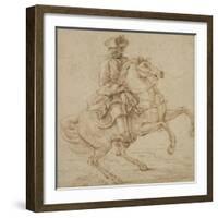 Cavalier sur un cheval piaffant ou caracolant-Charles Parrocel-Framed Giclee Print