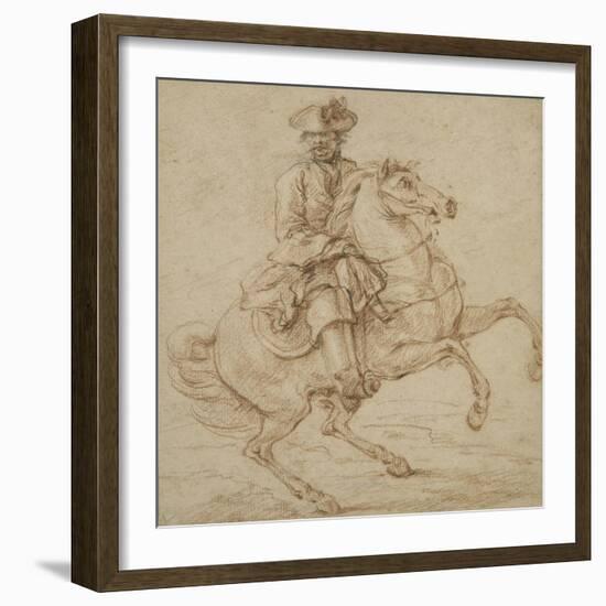 Cavalier sur un cheval piaffant ou caracolant-Charles Parrocel-Framed Giclee Print