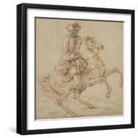 Cavalier sur un cheval piaffant ou caracolant-Charles Parrocel-Framed Giclee Print