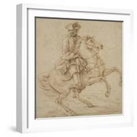 Cavalier sur un cheval piaffant ou caracolant-Charles Parrocel-Framed Giclee Print