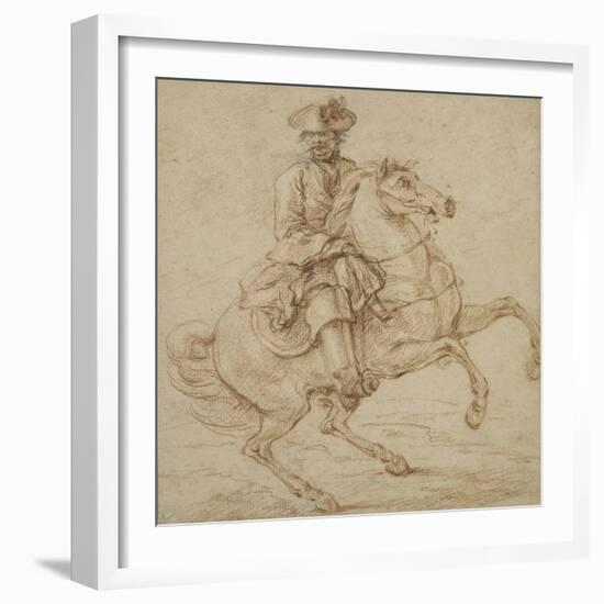 Cavalier sur un cheval piaffant ou caracolant-Charles Parrocel-Framed Giclee Print