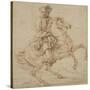 Cavalier sur un cheval piaffant ou caracolant-Charles Parrocel-Stretched Canvas