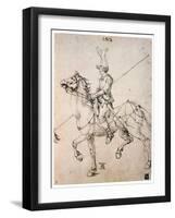 Cavalier with Lance, 1502-Albrecht Durer-Framed Giclee Print