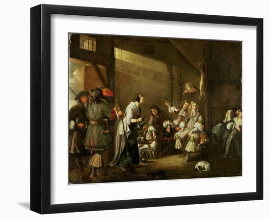 Cavaliers and Companions Carousing in a Barn-Edwaert Collier-Framed Giclee Print