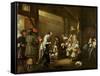 Cavaliers and Companions Carousing in a Barn-Edwaert Collier-Framed Stretched Canvas