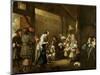 Cavaliers and Companions Carousing in a Barn-Edwaert Collier-Mounted Giclee Print