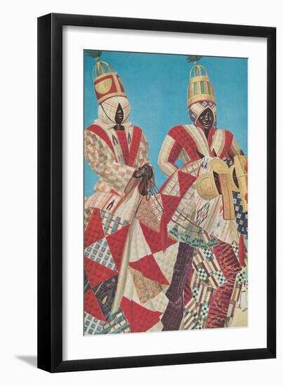 Cavaliers Djerma (Niamey), from Dessins Et Peintures D'afrique, Executes Au Cours De L'expedition C-Alexander Yakovlev-Framed Giclee Print