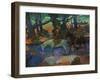 Cavaliers-Riders. Canvas,73 x 92 cm Inv.3270.-Paul Gauguin-Framed Giclee Print