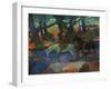 Cavaliers-Riders. Canvas,73 x 92 cm Inv.3270.-Paul Gauguin-Framed Giclee Print