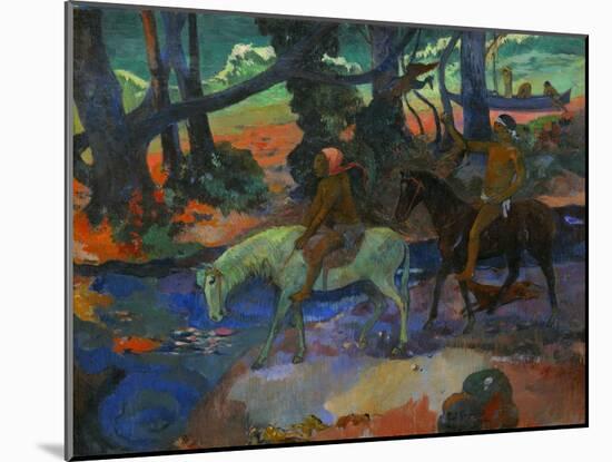 Cavaliers-Riders. Canvas,73 x 92 cm Inv.3270.-Paul Gauguin-Mounted Giclee Print