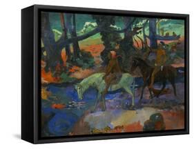 Cavaliers-Riders. Canvas,73 x 92 cm Inv.3270.-Paul Gauguin-Framed Stretched Canvas