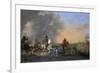 Cavalry Attack at Sunset-Jan Asselijn-Framed Premium Giclee Print