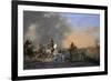 Cavalry Attack at Sunset-Jan Asselijn-Framed Premium Giclee Print