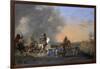 Cavalry Attack at Sunset-Jan Asselijn-Framed Art Print