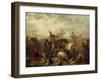 Cavalry Battle in Argentina at Time of Rosas' Dictatorship-null-Framed Giclee Print