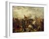 Cavalry Battle in Argentina at Time of Rosas' Dictatorship-null-Framed Giclee Print