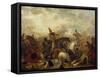 Cavalry Battle in Argentina at Time of Rosas' Dictatorship-null-Framed Stretched Canvas