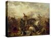 Cavalry Battle in Argentina at Time of Rosas' Dictatorship-null-Stretched Canvas