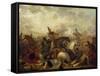 Cavalry Battle in Argentina at Time of Rosas' Dictatorship-null-Framed Stretched Canvas