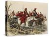 Cavalry Battle in Argentina at Time of Rosas' Dictatorship-null-Stretched Canvas