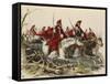 Cavalry Battle in Argentina at Time of Rosas' Dictatorship-null-Framed Stretched Canvas