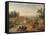 Cavalry Battle on a Bridge-Adam Frans van der Meulen-Framed Stretched Canvas