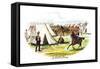 Cavalry Camp-Richard Simkin-Framed Stretched Canvas