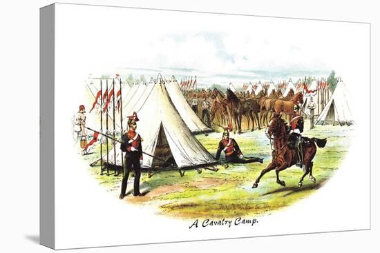 Cavalry Camp-Richard Simkin-Stretched Canvas