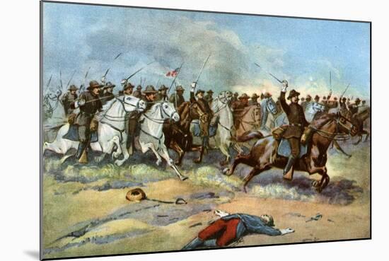 Cavalry Charge by Us Regulars, Spanish-American War, 1898-null-Mounted Giclee Print