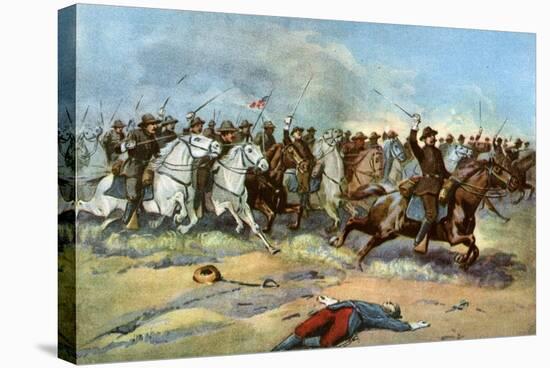 Cavalry Charge by Us Regulars, Spanish-American War, 1898-null-Stretched Canvas