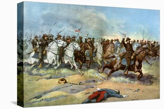 Cavalry Charge by Us Regulars, Spanish-American War, 1898-null-Stretched Canvas