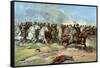 Cavalry Charge by Us Regulars, Spanish-American War, 1898-null-Framed Stretched Canvas