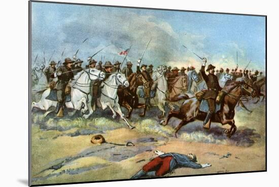 Cavalry Charge by Us Regulars, Spanish-American War, 1898-null-Mounted Giclee Print