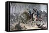 Cavalry Charge, German Riots in Leipzig, 1892-Henri Meyer-Framed Stretched Canvas