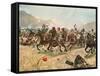 Cavalry Charge in the Battle of Maiwand During the War Between Afghanistan and Great Britain-null-Framed Stretched Canvas