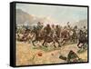 Cavalry Charge in the Battle of Maiwand During the War Between Afghanistan and Great Britain-null-Framed Stretched Canvas