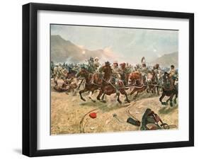 Cavalry Charge in the Battle of Maiwand During the War Between Afghanistan and Great Britain-null-Framed Photographic Print