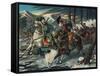 Cavalry Clash in Korea-null-Framed Stretched Canvas