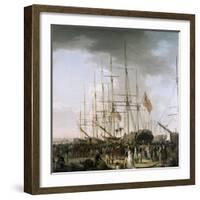 Cavalry Embarking at Blackwall, Near Greenwich, April 24, 1793-William Anderson-Framed Giclee Print