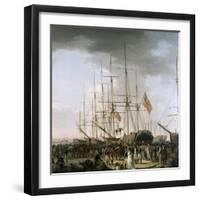 Cavalry Embarking at Blackwall, Near Greenwich, April 24, 1793-William Anderson-Framed Giclee Print