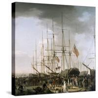 Cavalry Embarking at Blackwall, Near Greenwich, April 24, 1793-William Anderson-Stretched Canvas