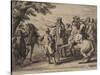 Cavalry Engagement, Engraved by Jan Van Huchtenburg (1647-1733), 1667-90-Adam Frans van der Meulen-Stretched Canvas